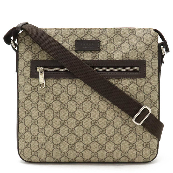 Gucci Crossbody Khaki Supreme beige Black leather GG Green - Picture 1 of 8